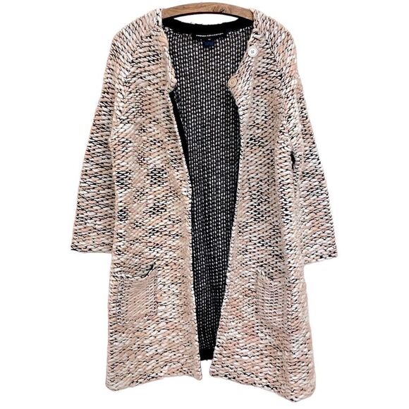 French Connection Oversized Chunky Knit Wool Sweater Coat - Picture 3 of 10